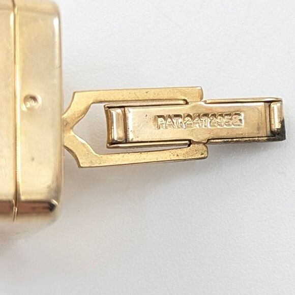 Destino 12 Karat Gold Filled Hickok Cufflinks with Ruby and Green Cabochon Gems - Picture 2 of 9